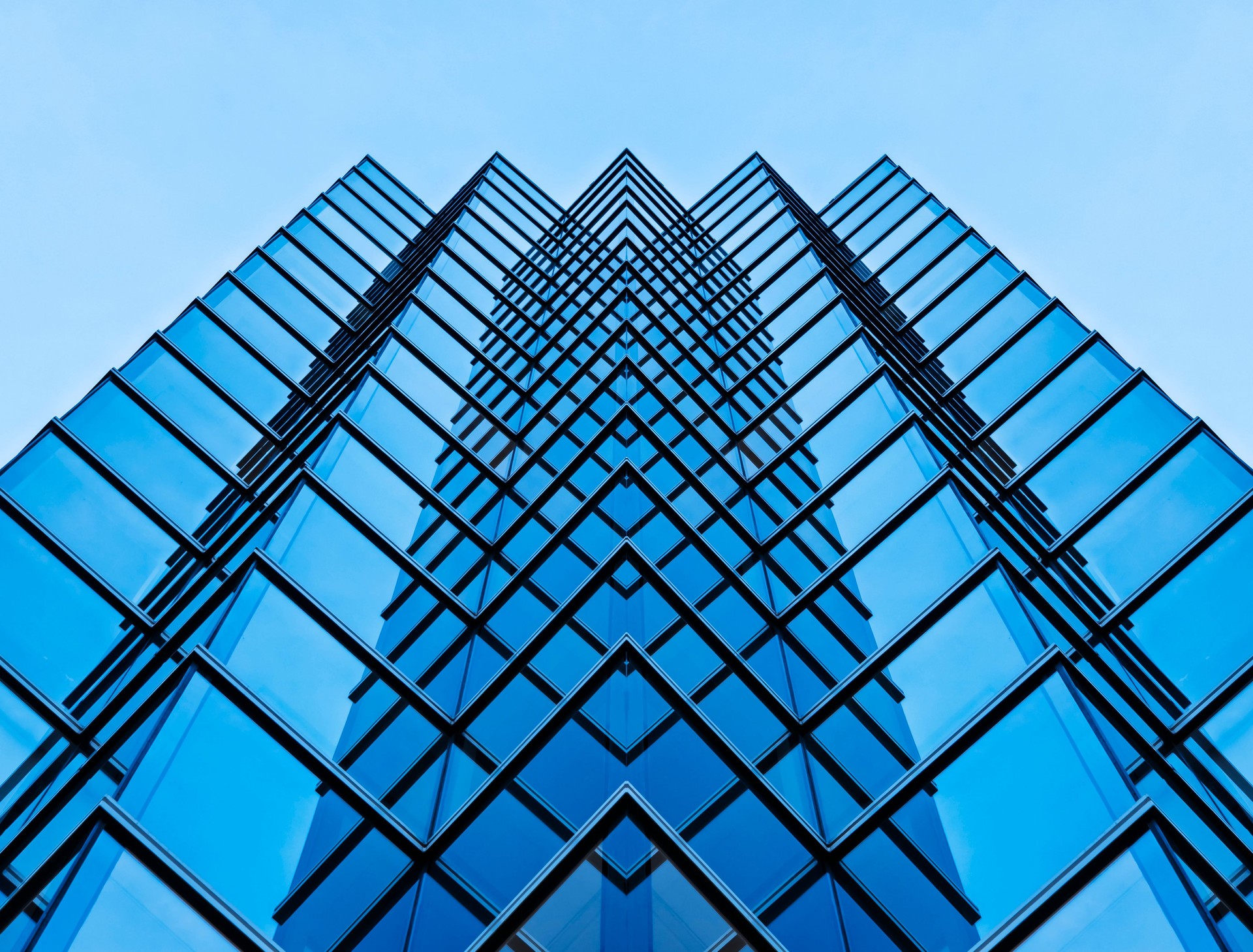 Architecture details Glass wall Modern building exterior Abstract futuristic background